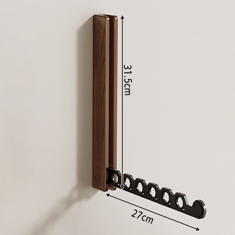 Walnut Folding Invisible Clothes Drying Rack For Balconies And Home Use