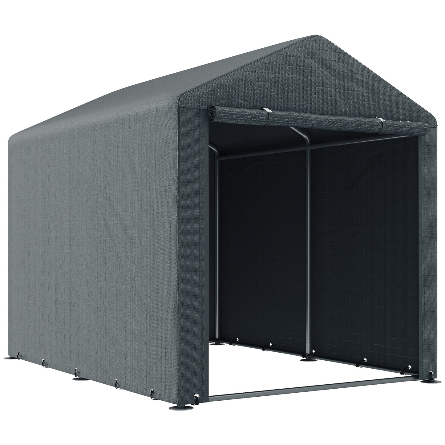 2.2 X 1.6 M Outdoor Storage Tent, With Accessories - Dark Grey