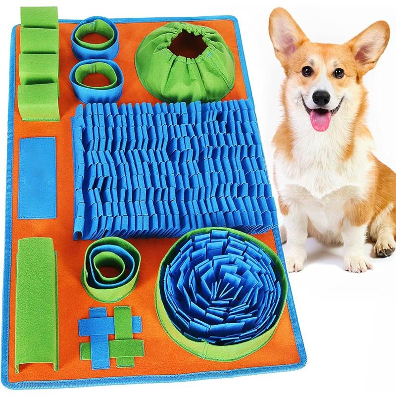 Pet Dog Snuffle Mat Sniffing Treat Foraging Puzzle Feeder Toy Nose Training Pad