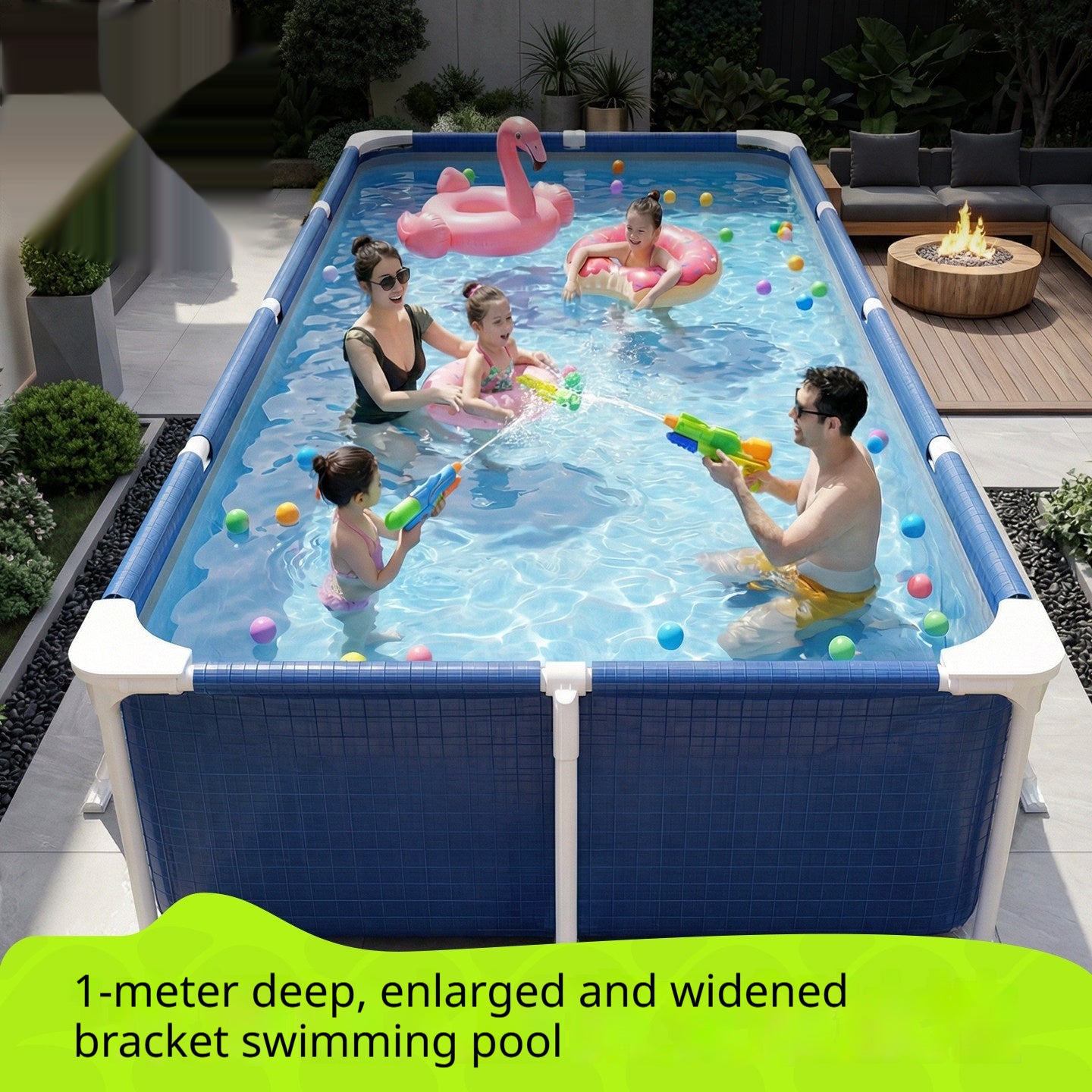 Foldable Stackable Thickening For Outdoor Swimming Pools