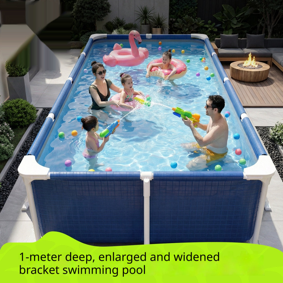 Foldable Stackable Thickening For Outdoor Swimming Pools
