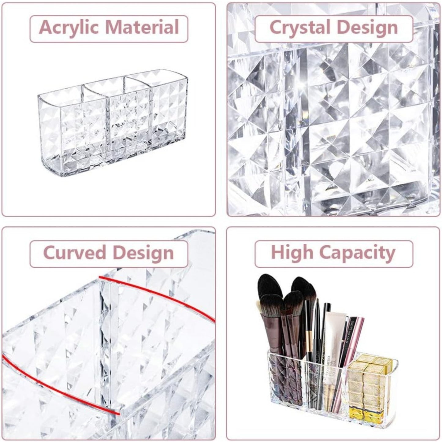 Makeup Pinsel Halterung, Make Up Organizer, Kosmetik Organizer, Ideal Für Die Organisation Ihres Schminktisches Mit Sinnvoll Platzierten Schminkutensilien