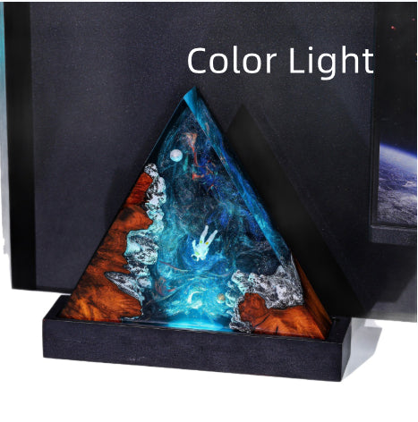 Epoxy Resin And Wooden Night Light Epoxy Resin Room Decor Lamp