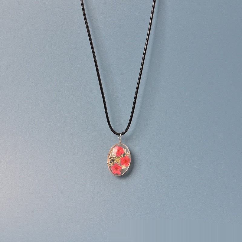 Stall Accessories Ladies Necklace Cherry Blossom Dried Flower Time