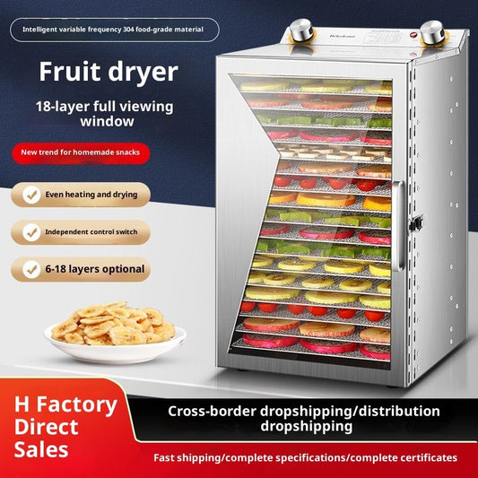 6-layer Stainless Steel Fruit Dryer, Small Household And Commercial Food Dehydrator For Vegetables And Fruits