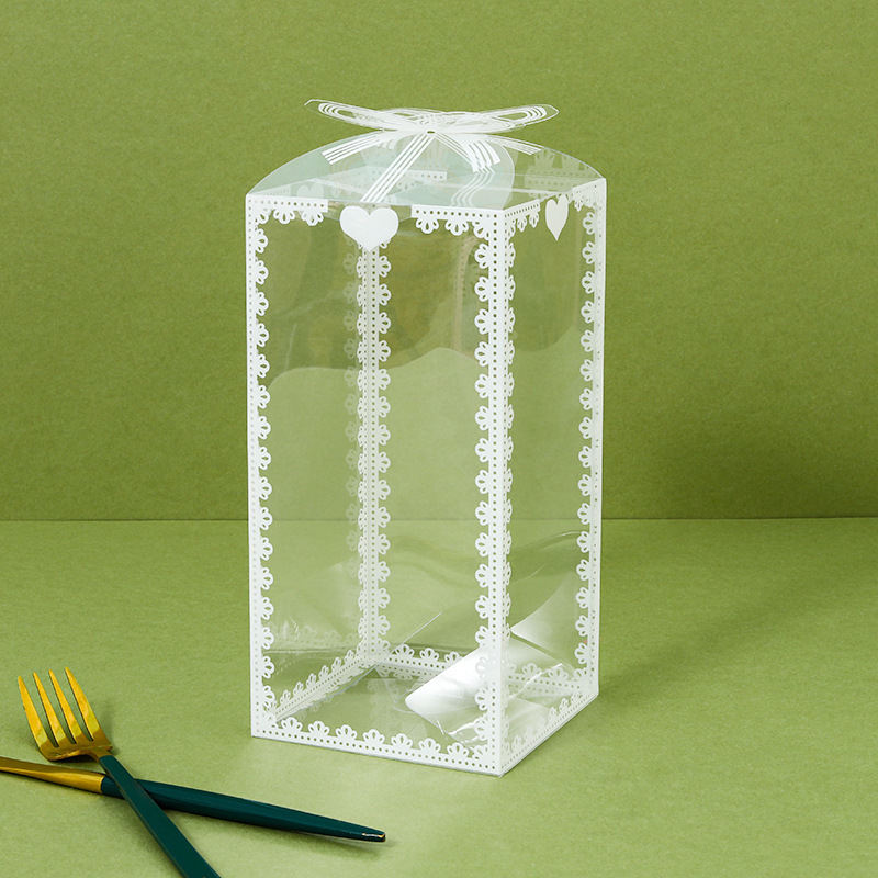 Pet Plastic Transparent White Printed Solid-color Wedding Candy Box