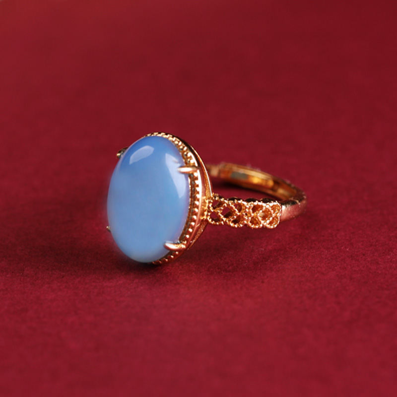 Ring Ancient Han Chinese Clothing Accessories Chalcedony Vintage