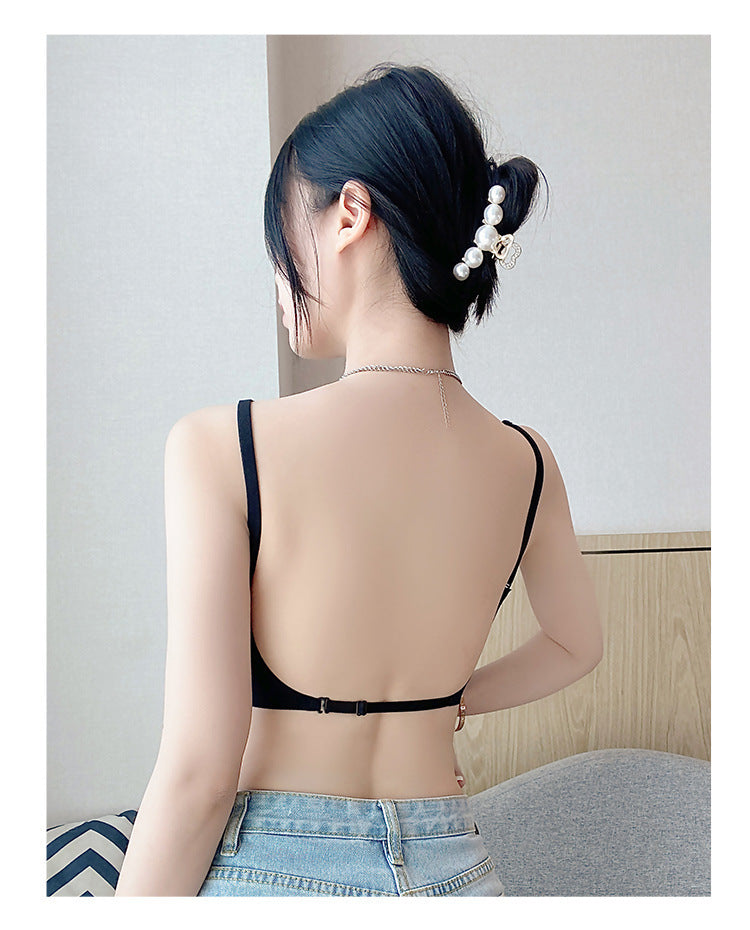 Women's U-shaped Beauty Back Push Without Back One-piece Bra