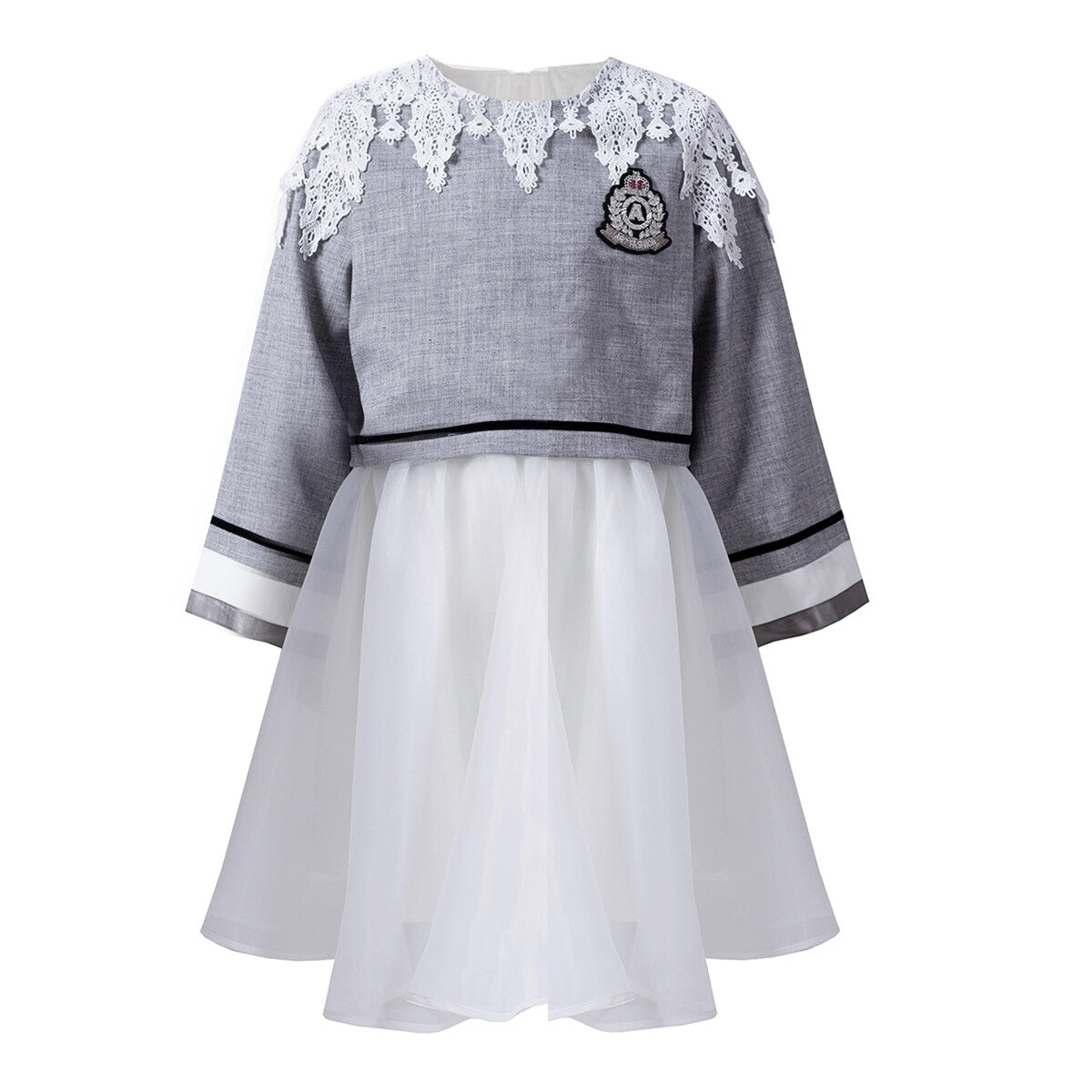 Girls Fashion Loose Fit Top & Dress Set Two-Piece Outfit - Spring