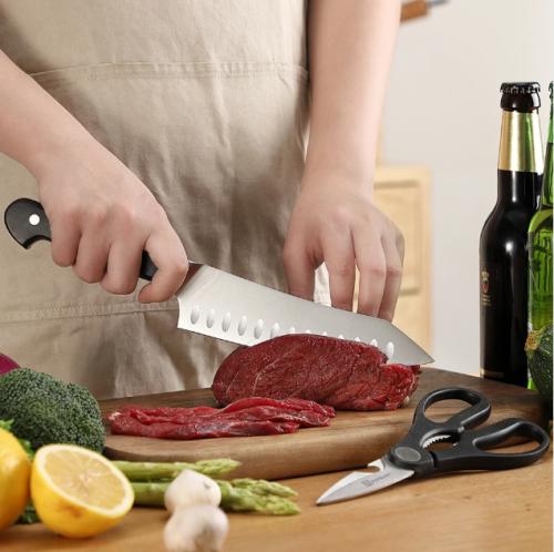 2-Piece Chef's Knife And Kitchen Shears Set  Stainless Steel Slicing Knife  Gift Set