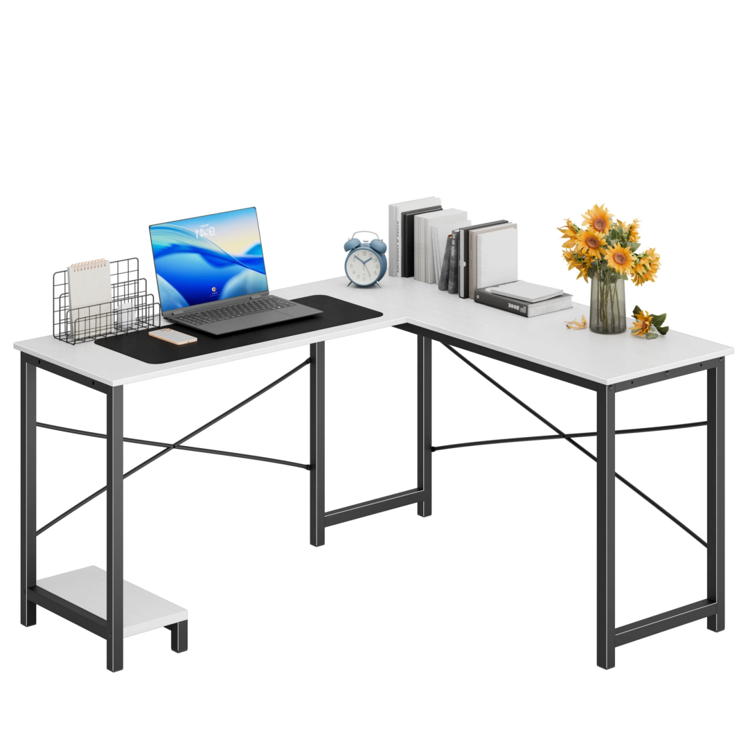 49-Inch L Shaped Desk - Computer Desk Corner Desks Gaming Desk PC Table, With CPU Stand Side Bag For Home Office Dorm Sturdy Writing Workstation