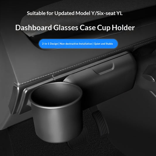 Suitable For Tesla In-car Eyewear Case And Cup Holder Accessories