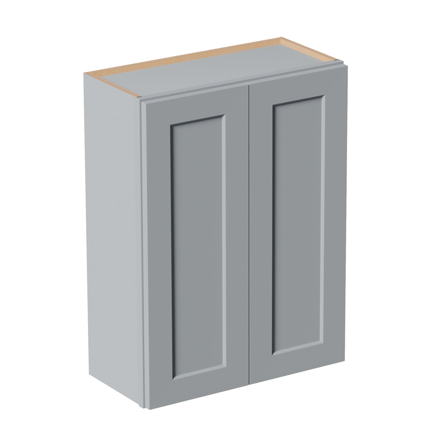 Gray Shaker Solid Wood Wall Cabinet With Soft-Close Doors, Adjustable Shelves - 27  Double Door Storage For Kitchen, Bathroom, Laundry, Garage  Easy Assembly, 27 W X 12 D X 36 H