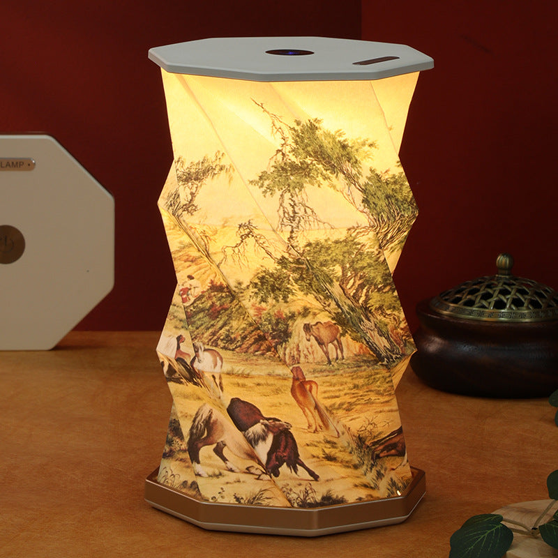 Creative Gift Folding Rotating Lamp