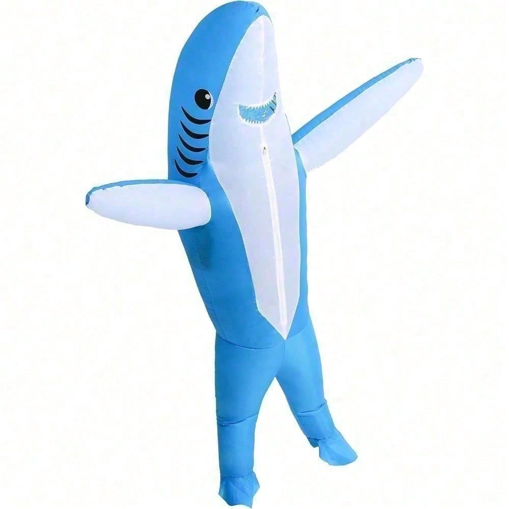 Perfect Valentine Gift, Shark Inflatable Costume, Adult Blow Up Halloween Party Outfit, Funny Group Cosplay For Birthday And Sporting Events