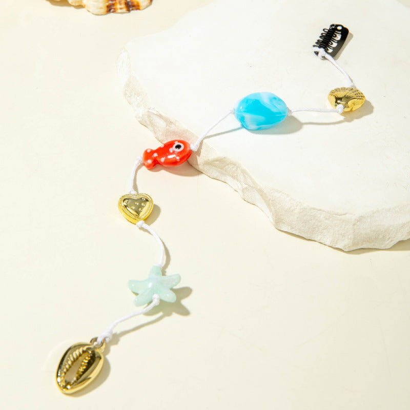 Fashionable Beach Conch Shell Braided Hair Ornament