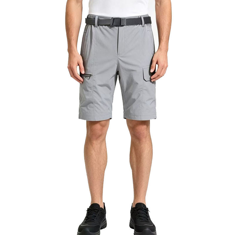 Outdoor Detachable Two-piece Quick Drying Pants With Multiple Pockets For Men, Two Piece Workwear, Elastic Lightweight Hiking Pants