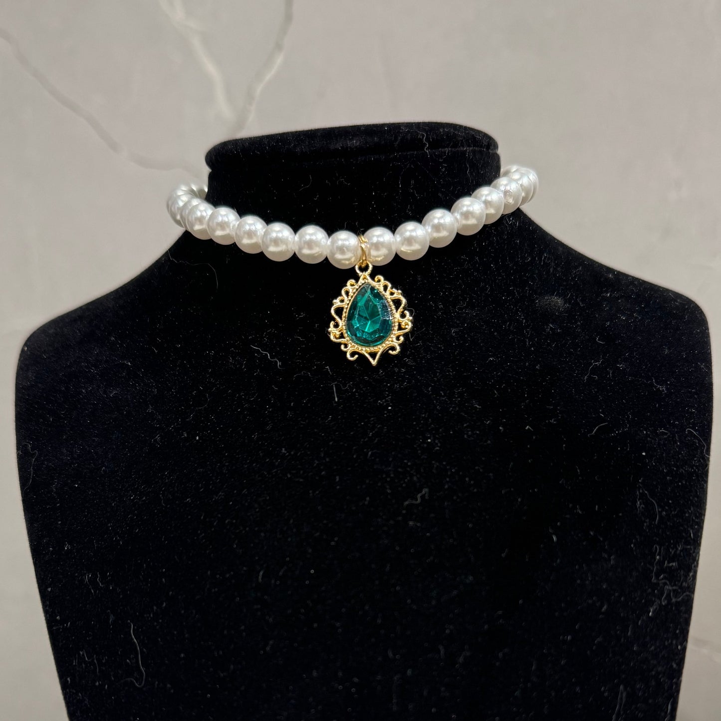 Court-style Crystal Zircon Vintage Pearl Fashion Choker