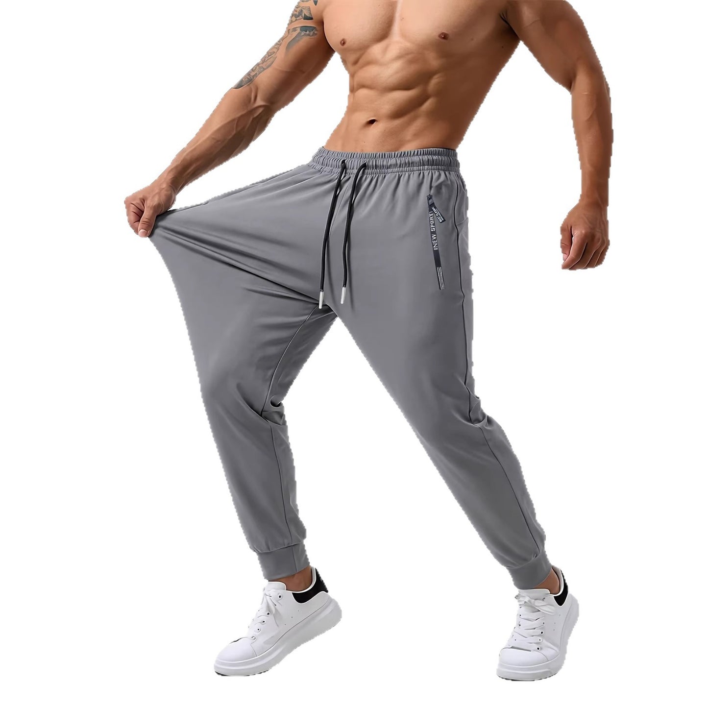 Mens High-Elastic, Quick-Drying Summer Sports And Fitness Pants For Europe And America