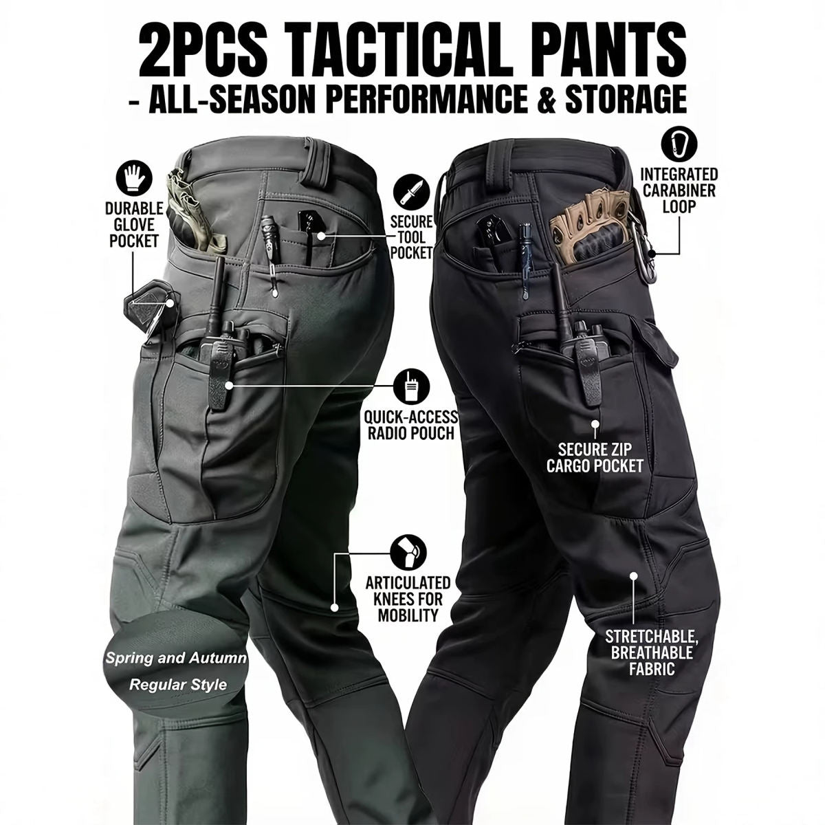 Men's Outdoor Wear-Resistant Tactical Work Pants