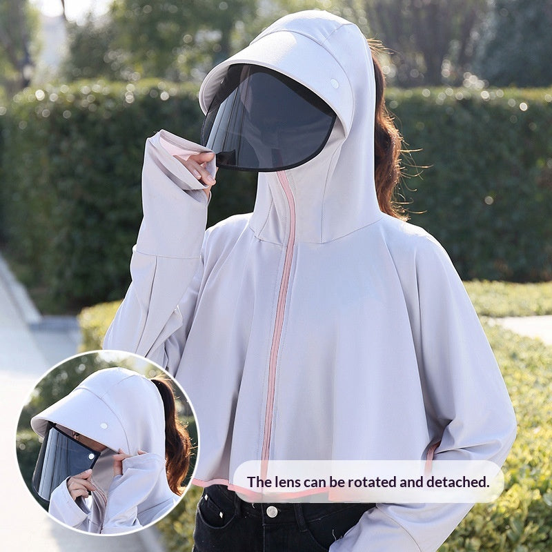 Cycling While Picking Tea UV Protective Sun Blocking Hooded Jacket