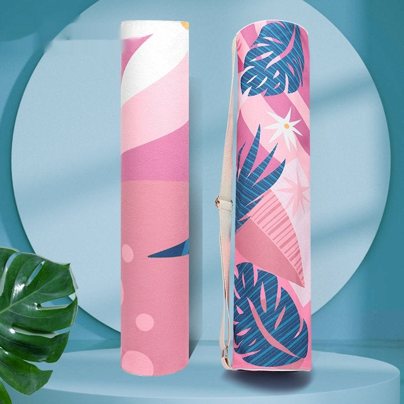 Portable Colored Printed Canvas Yoga Mat Bag