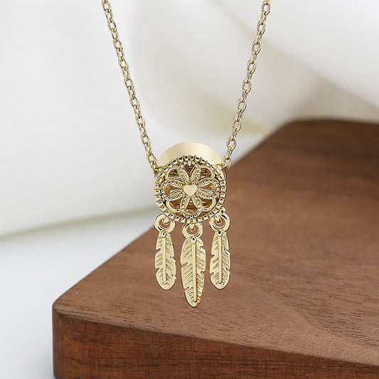 Korean-style Minimalist Luxury Tassel Feather Necklace
