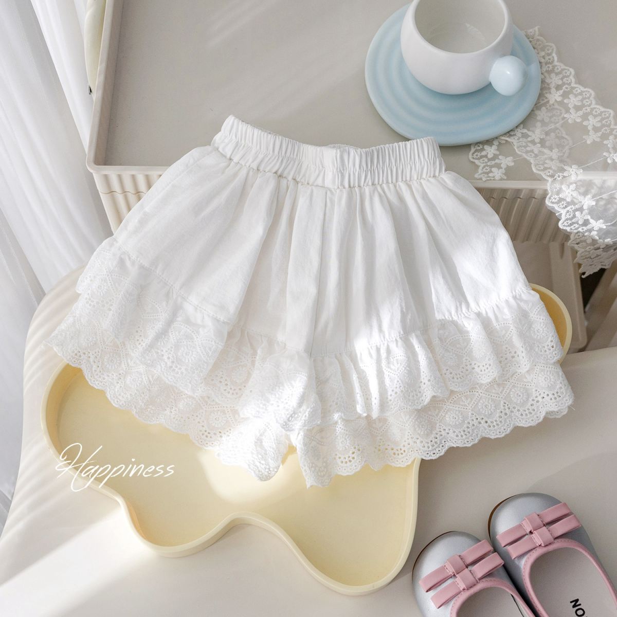 Girls' Summer Heavy-Duty Jacquard Shorts Korean Style