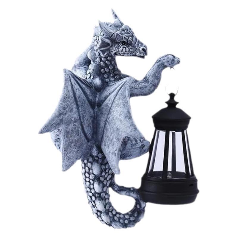 Western Dragon Lantern Outdoor Courtyard Garden Resin Craftwork