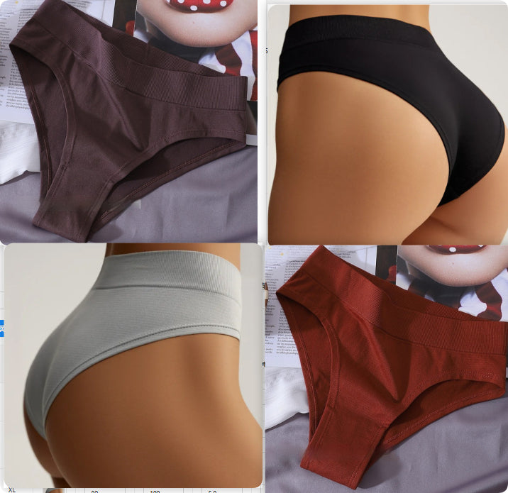 Plus-size Ribbed Seamless Sports And Fitness Traceless Underwear