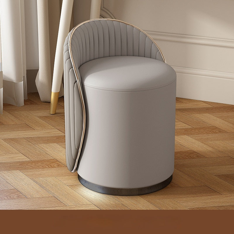 Bedroom Round Stool With Backrest Makeup Stool
