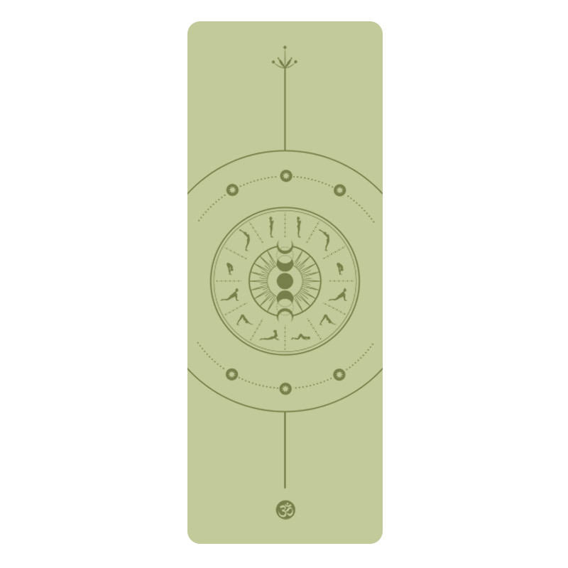5mm Sun Worship Moon Natural Rubber Yoga Mat PU