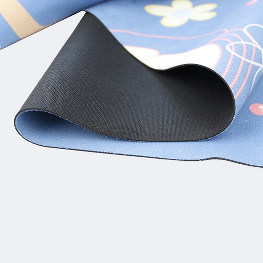 Yoga Mat Wicking Non-slip Towel Natural Rubber Suede Print Folding