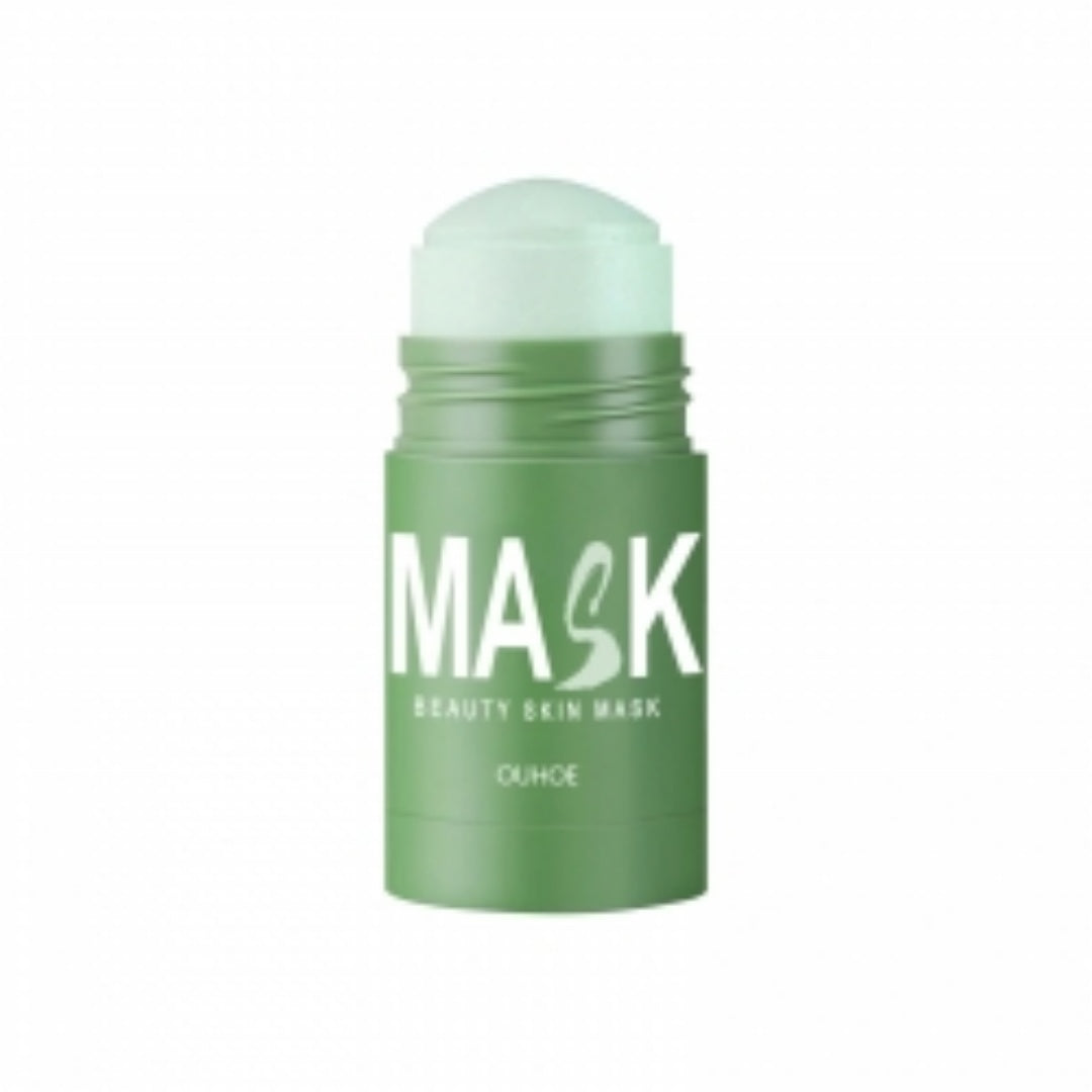 OUHOE Green Tea Mask Stick, Acne Blackheads Pimple Face Cleansing And Pore-Tightening Smear Mask Clay