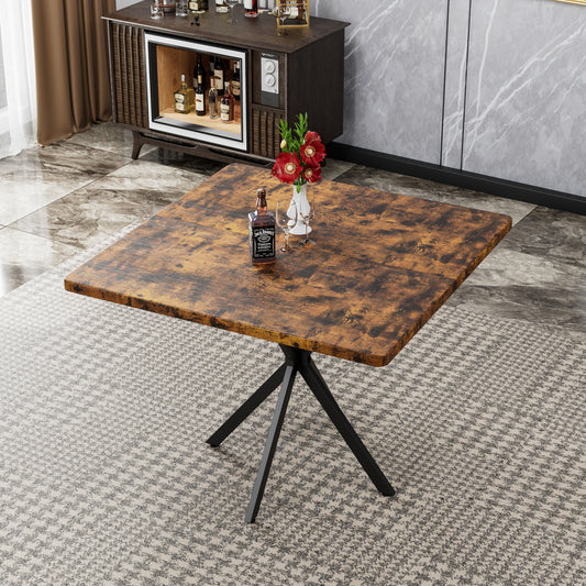Square Dining Table, Mid Century Modern Square Dining Table For 4-6 Person, Coffee Table For Kitchen Dining Room, Office, Save Space