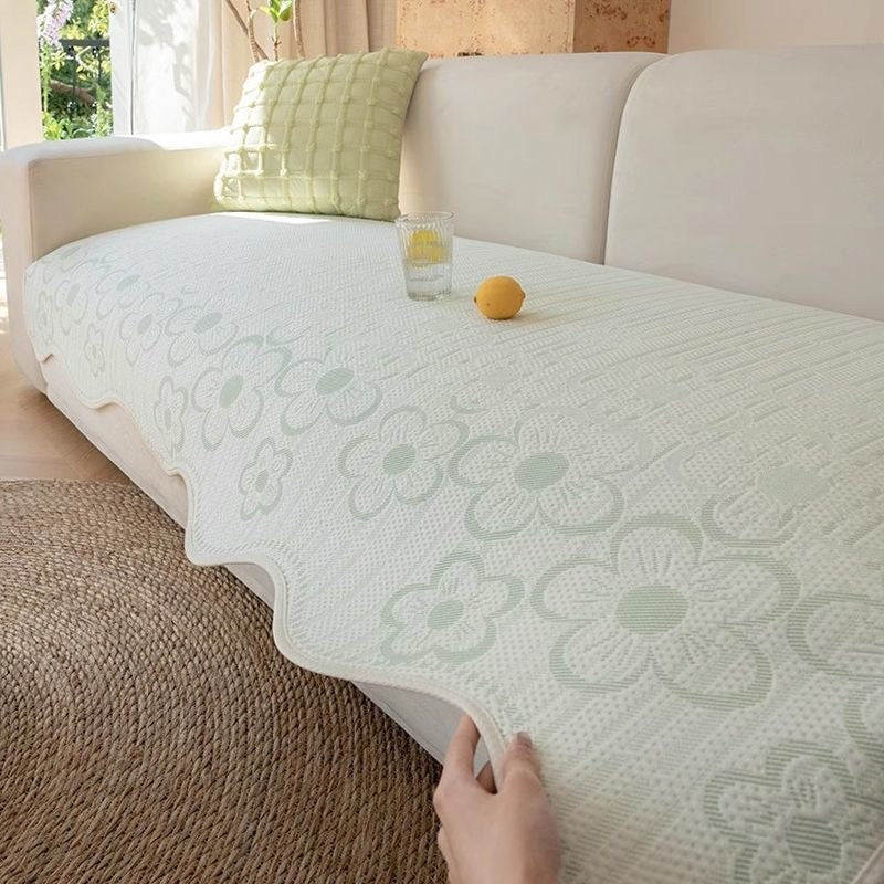 One-piece Ice-silk Cooling Seat Cushion With Non-slip Design