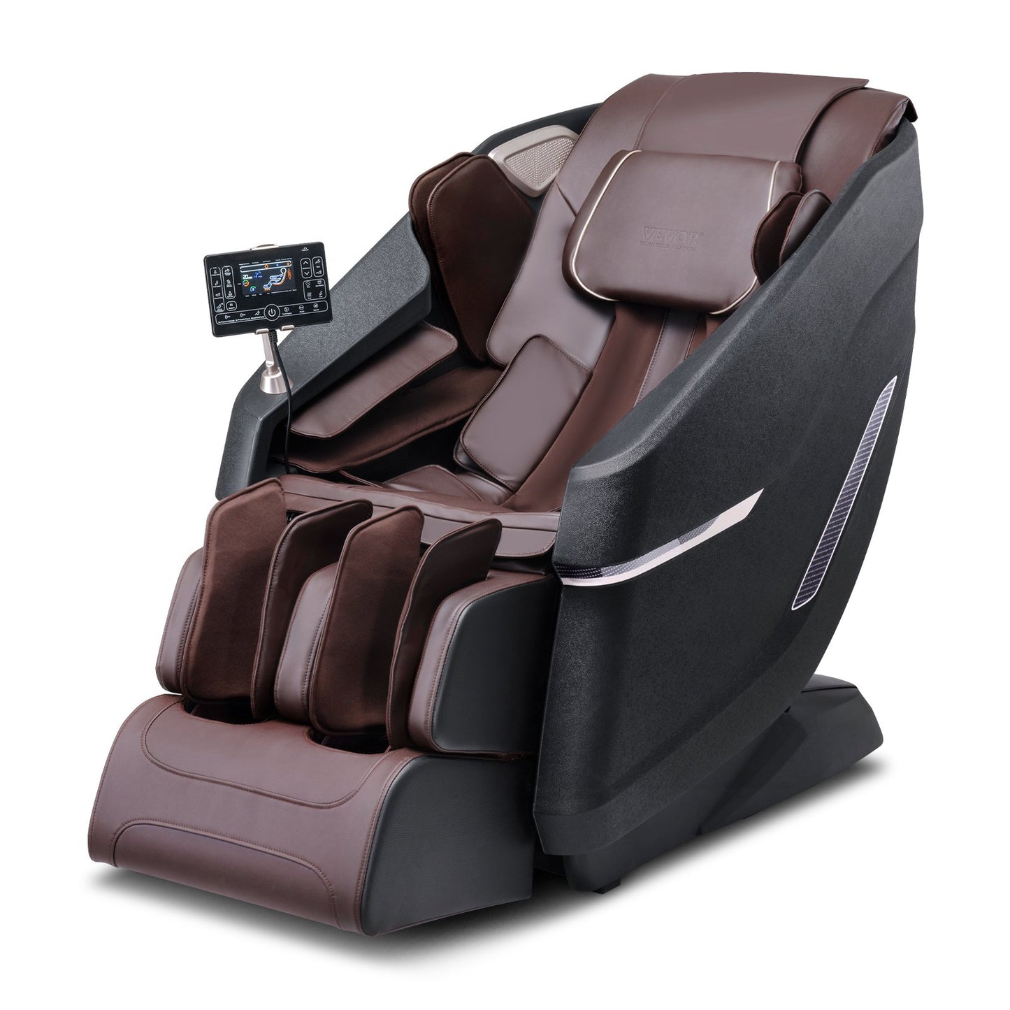 Massage Chair With Flexible SL-Track, Full Body Zero Gravity Recliner, 10-18 Auto Modes, 3D Shiatsu, Heating, Bluetooth Speaker, Airbag, Foot Roller, And Touch Screen