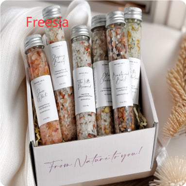 Bath Salts Dried Flowers Bathing Salts Solid Color Bottled