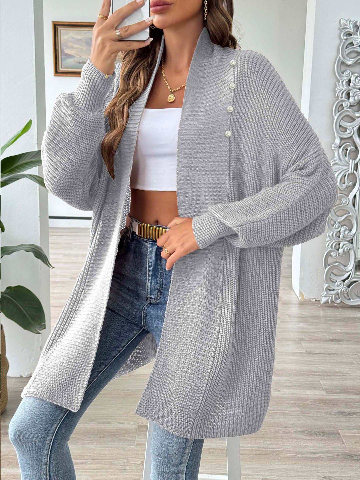 Women's Simple Fashion Loose Sweater Coat