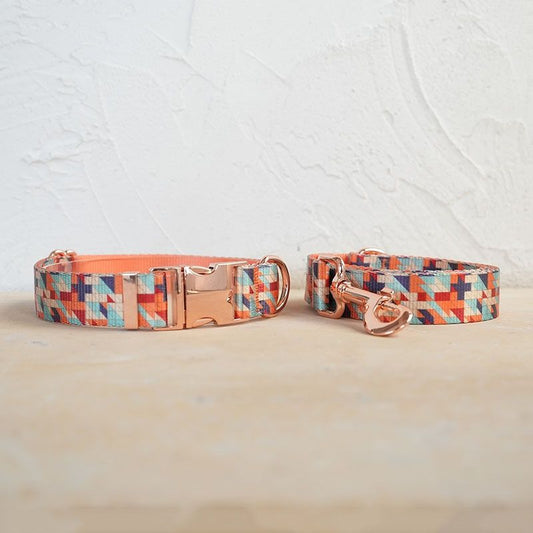 Self-designed Soft And Comfortable Pet Dog Collar And Leash Set