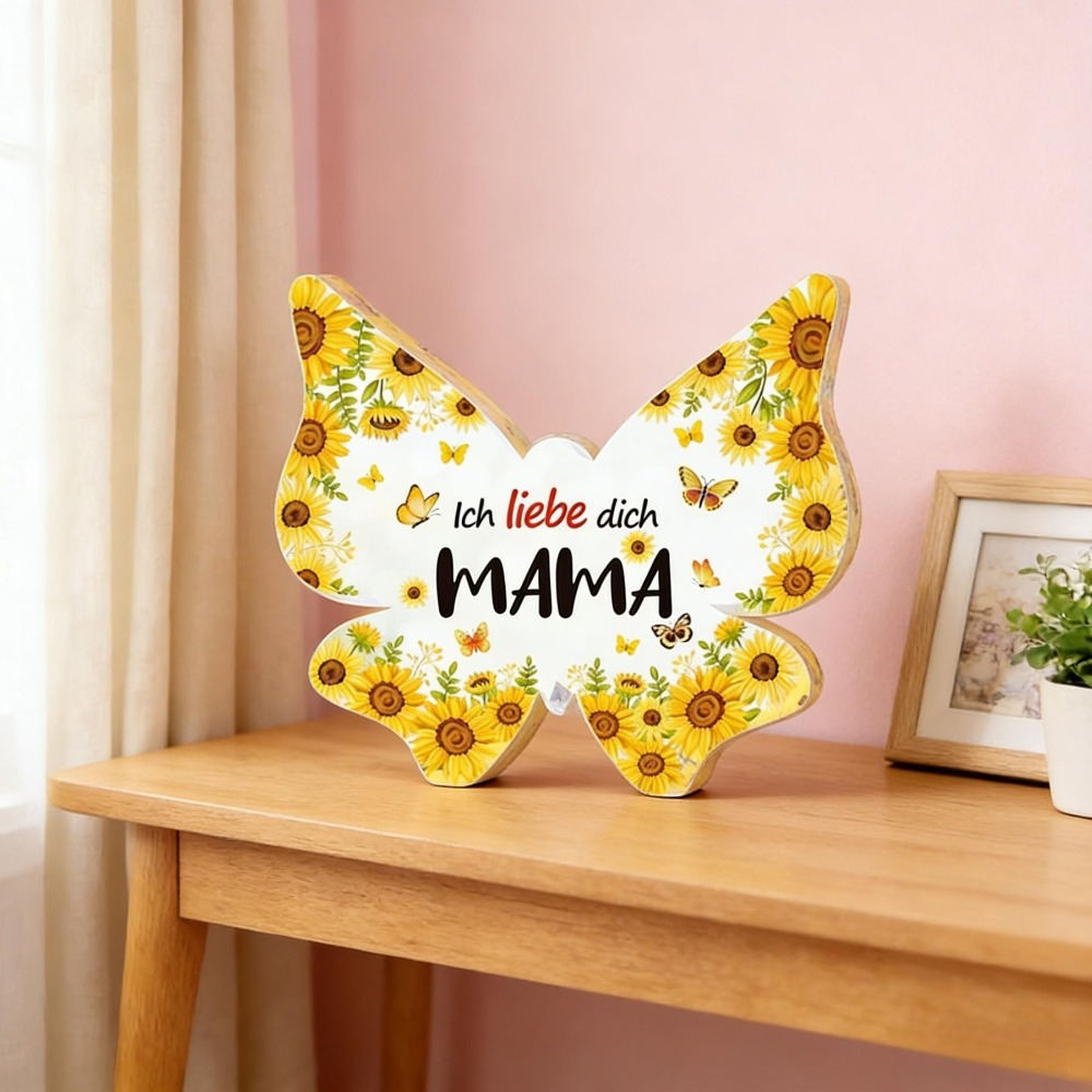 MAMA Butterfly Acrylic Figurine For Room Decor, Gift Idea For Special Occasions And Party Decorations