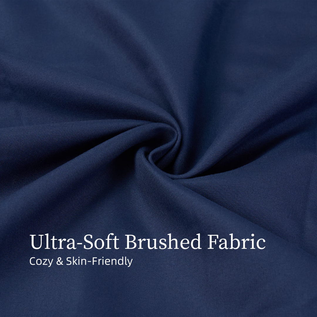 Bedding Queen Bed Sheets Set - 4 Piece Bedding - Brushed Microfiber - Shrinkage And Fade Resistant - Easy Care Queen, Navy Blue