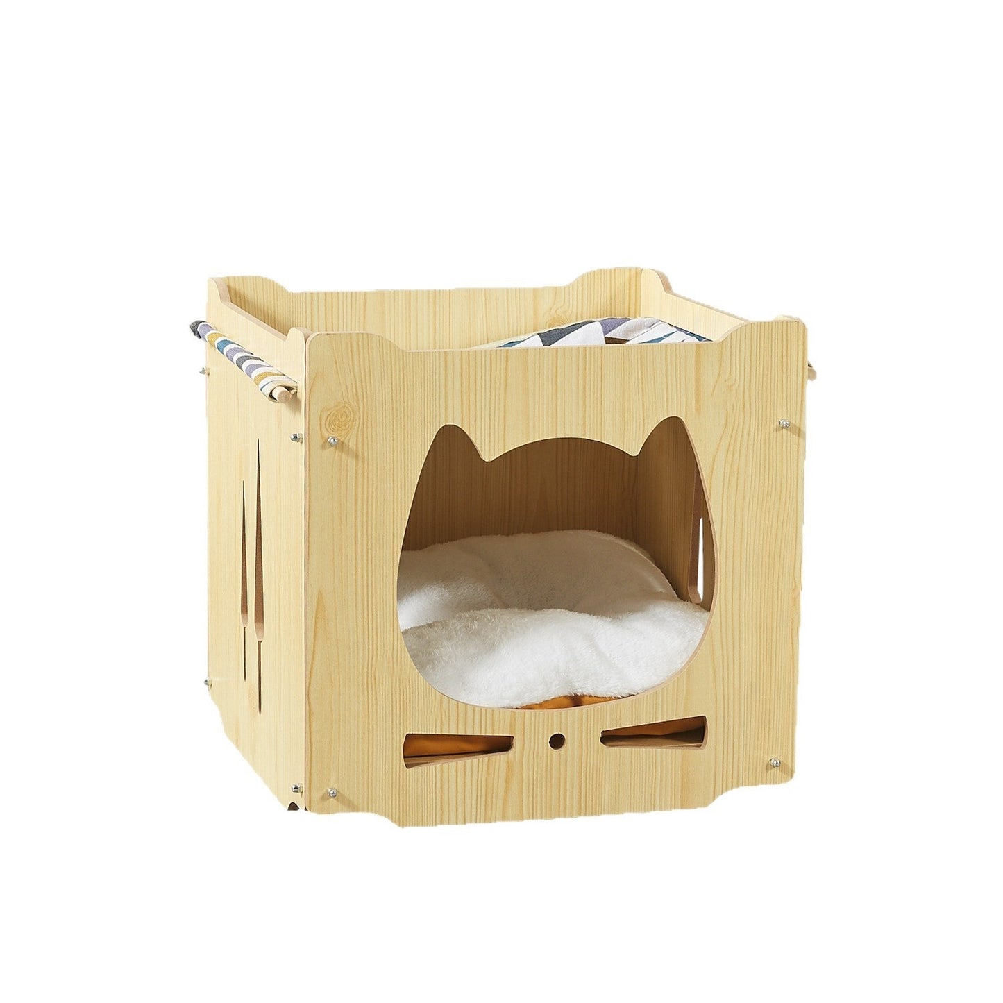 Four-season Stackable Wooden Cat Bed For Home Use
