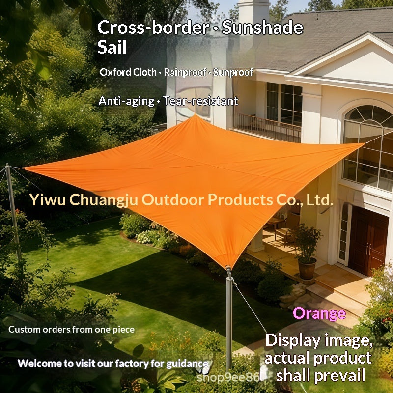 Thickened Oxford Cloth Sunshade Sail For Outdoor Courtyards