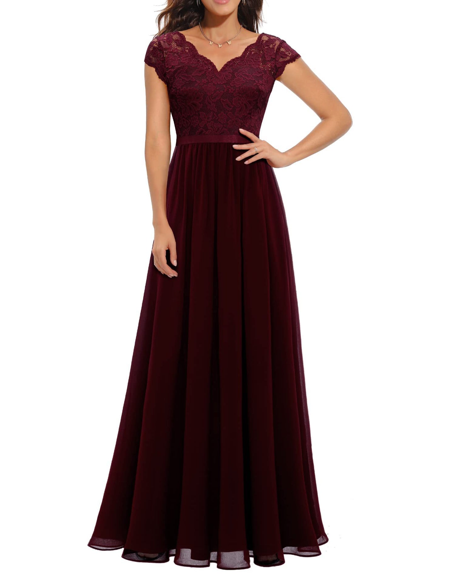 Best Seller Dress Lace Long Patchwork Waist-tight Noble Dress