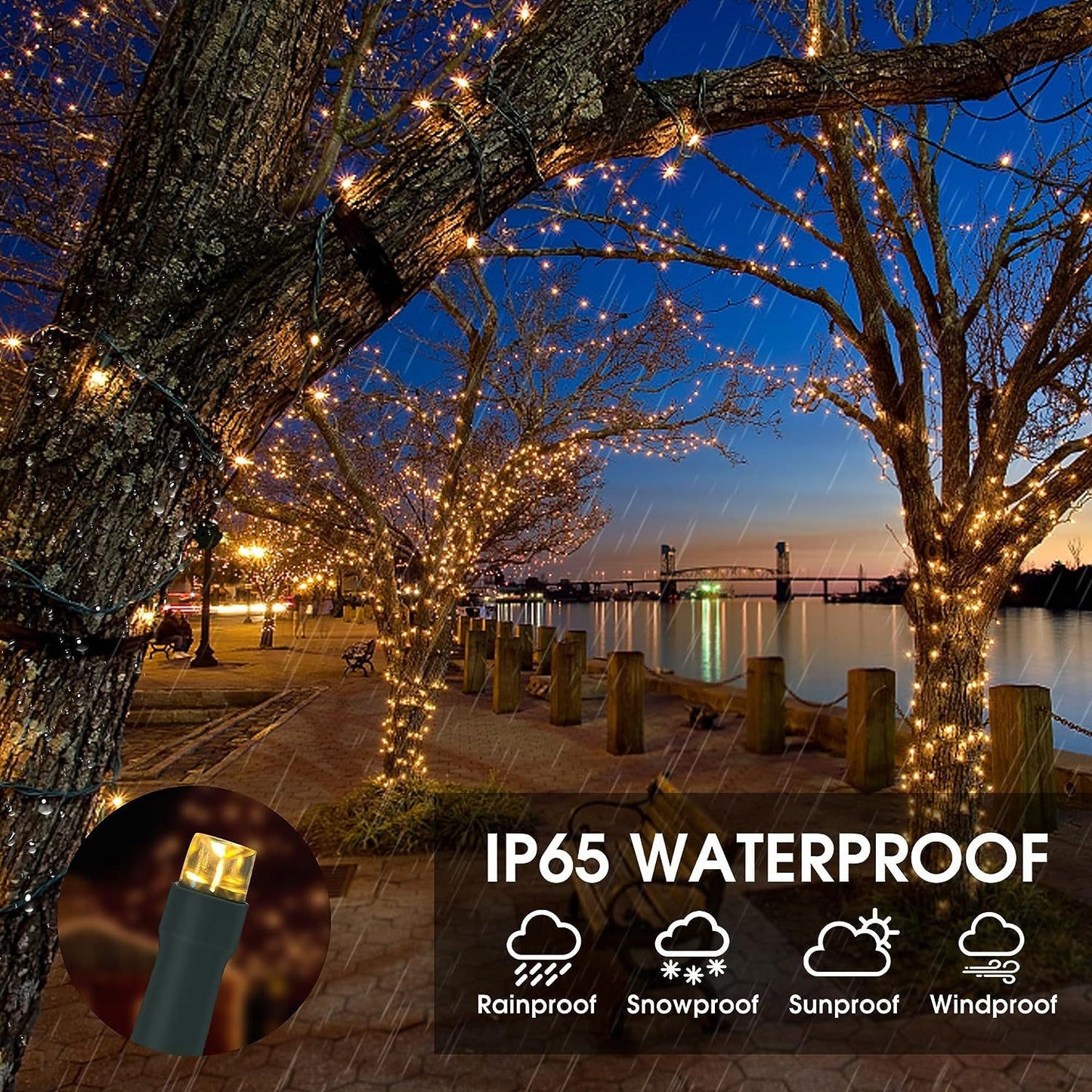 Solar-powered String Lights Remote Control Charging Outdoor Waterproof Garden Courtyard Decoration