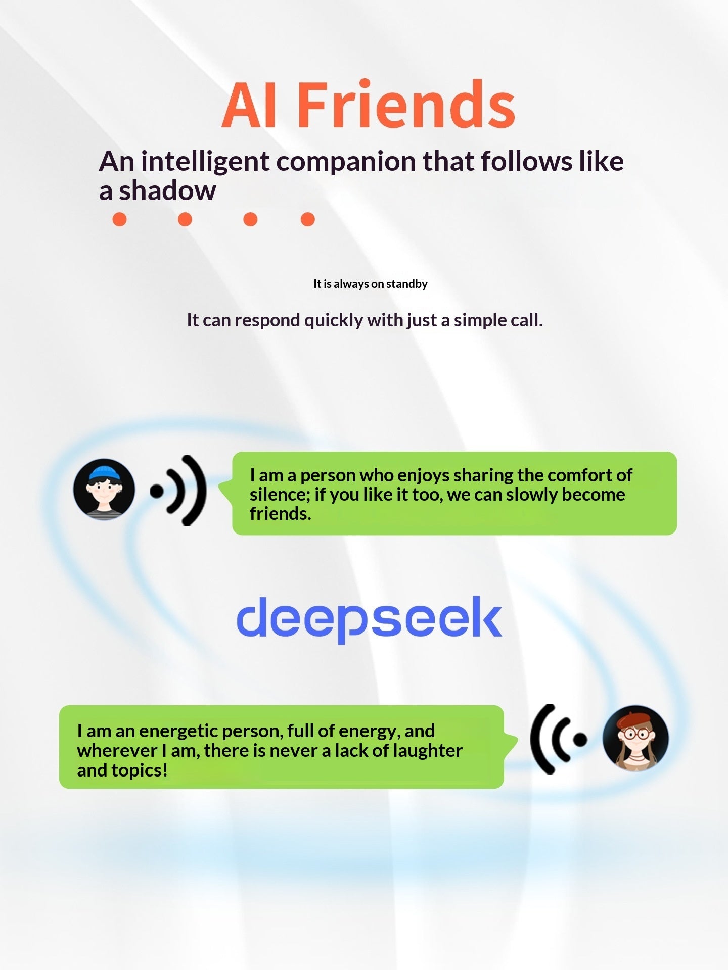 AI Smart Bluetooth Headphones D55PRO With Deepseek Model For Simultaneous Translation