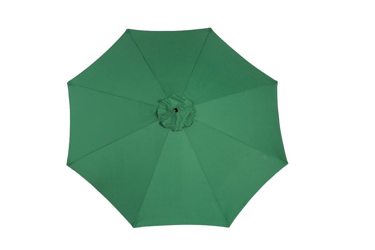 Best Choice Products 10ft Offset Hanging Market Patio Umbrella W-Easy Tilt Adjustment, Polyester Shade, 8 Ribs For Backyard, Poolside -  Dark Green  No Base