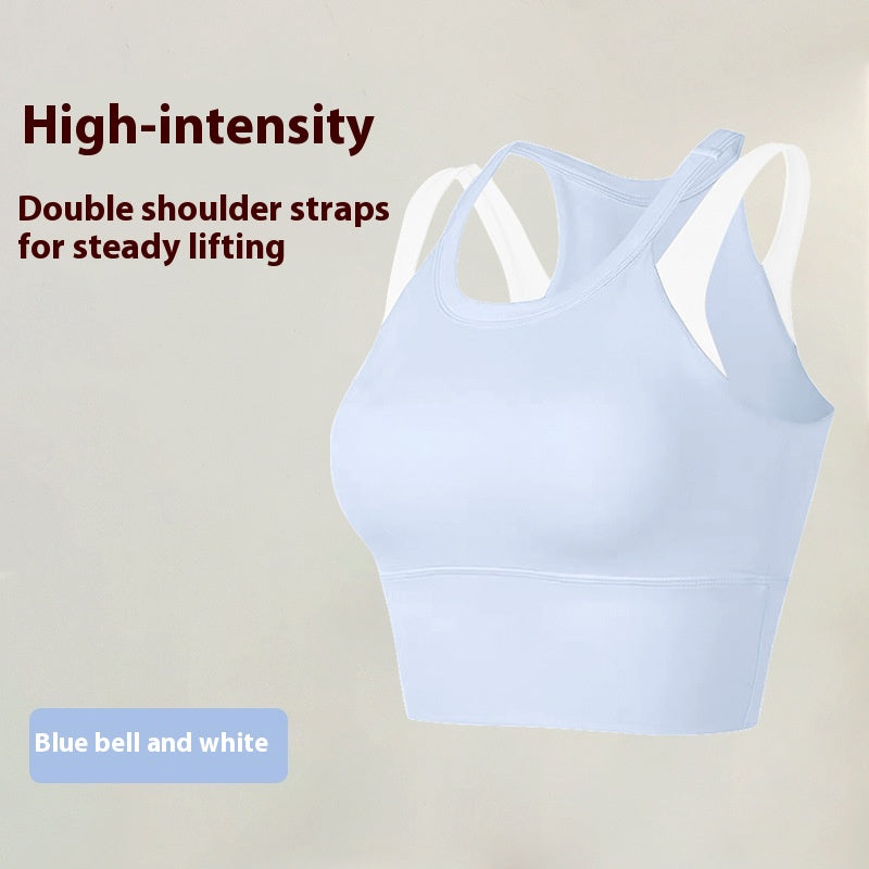 High Strength Double Width Strap Bra Running Shockproof Yoga Workout Beauty Back Vest