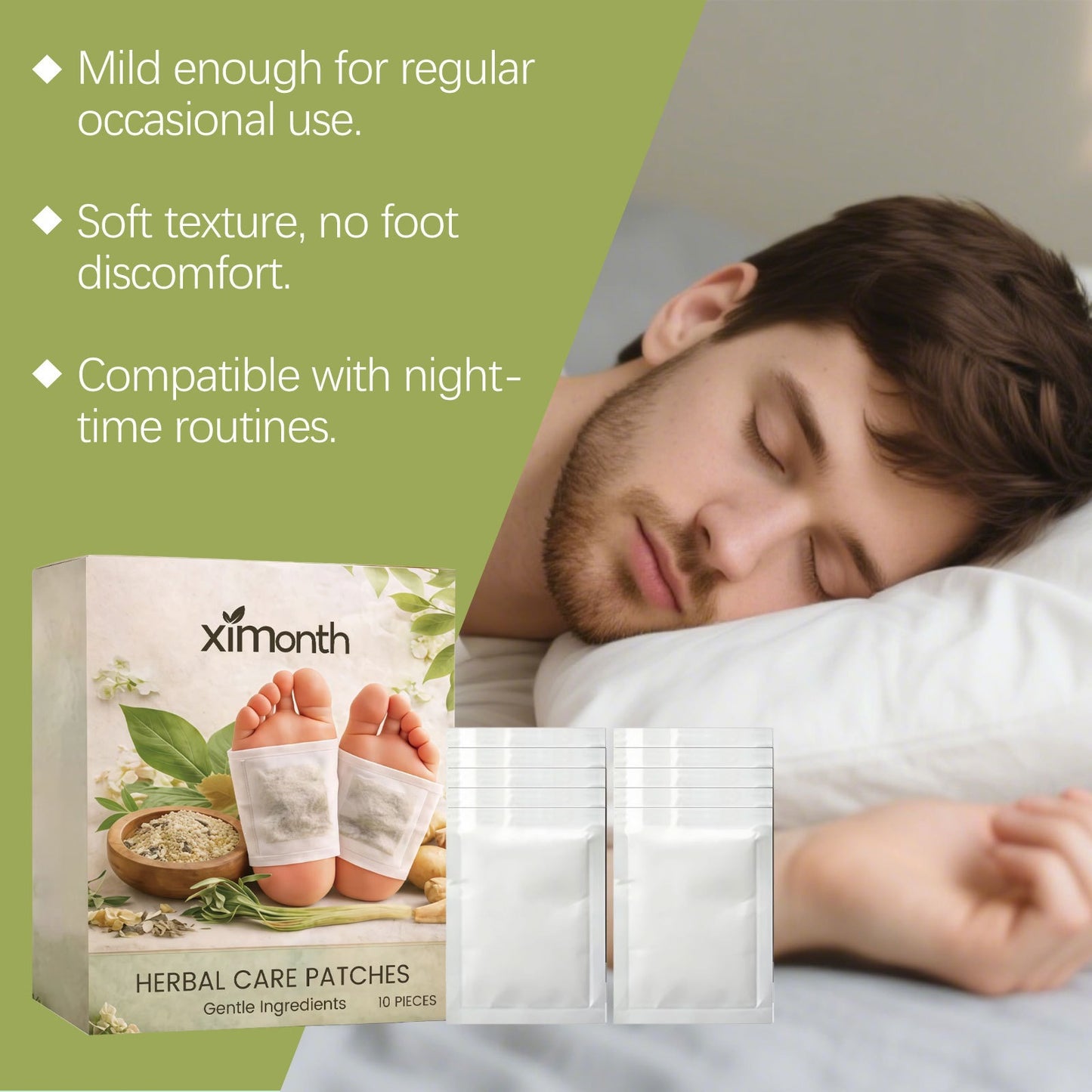 General Herbal Foot Patches, Gently Care For Your Feet Overnight